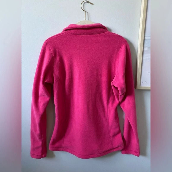 Hot Pink Helly Hansen 1/4  Zip Warm Fleece Sweater Barbiecore Size M - Picture 3 of 5